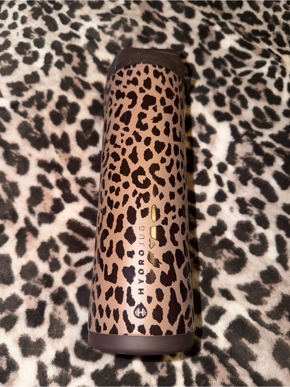 HydroJug Leopard Print Insulated Bottle - Brown & Black